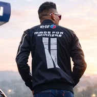JACKET RIDE ELF HITAM PUTIH LINE 2.