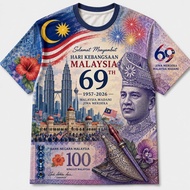 Exclusive T-Shirt Malaysia 69 Merdeka Banknote Collector Full Sublimation Complete RM1 RM10 RM20 RM1