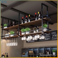 Wine Rack Iron Hanging Shelf Shelf Bar Restaurant Bar Kitchen Top Hanging Wine Rack Kitchen Hanging 