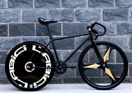 จักรยาน จักรยานฟิกเกียร์ ฟิกเกียร์ เสือหมอบ ขนาดเฟรม 49-52 cm ล้อ 26 นิ้ว ขอบ 40 มิล เฟรมเหล็ก ขนาดยาง 700x23cm. FIXED GEAR