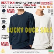 UNIQLO Cotton Extra Warm Inner Shirt Heattech Crew Neck Thermal Warm Round Collar Undershirt