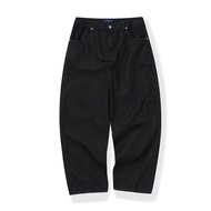 714street | กางเกงยีนส์ทรงโค้งสีดำล้างสำหรับผู้ชาย