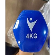 4kg rubber dumbbells covered with high quality iron