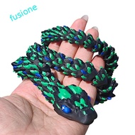 FUSIONEDGE 3D Printed Diceratops Snake, Laser Snake Baby 3D Printed Snake, Movable Jointed Statue Si