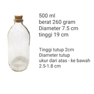 500ML Breast Milk Bottle 500 ml Breast Milk Bottle/ + cap size 500 ml S1 GLASS SOUVENIR BOTTLE 500ML