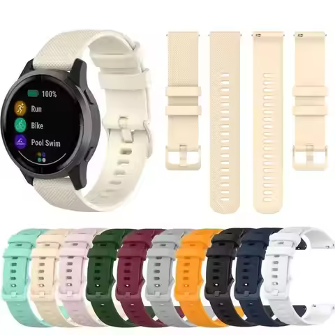 Original Watch Band for Garmin Vivoactive 5 3 Venu 2 SQ Vivoactive 4 4S Forerunner 645 245m Silicone