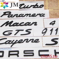 Suitable For Car Logo Porsche Turbo718, BOXSTER, cayman Rear Sticker English Cayenne S Paramela GTS