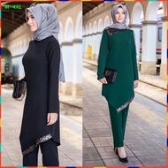 Baju Raya 2022 Jubah Muslimah Suit Set Warda Lara Pakaian Abaya Seluar Raisya Muslim Wear Tshirt Baju Kurung Moden Blouse Muslimah Dress Muslimah Kebaya Baju Melayu Kaftan Peplum Palazo Fashion Women Wanita Murah Plus Size Banquet MY44