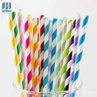 Lengthened 216MM Drink Straw Juice Party Paper Straw Disposable Degradable Paper Straw Export Certif