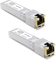 10GBASE-T SFP+ RJ45 Network Transceiver Module, 10Gb Copper Mini GBIC with Upgrade Realtek Chip, Com