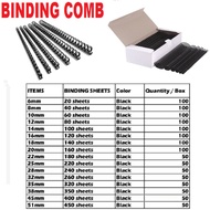 Plastic Comb Binding 21 Rings / Binding Comb Ring / Comb Binding Black - 100Pcs/Box A3 A4 A5 A6 A7 B
