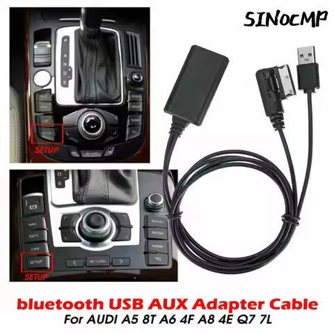1 Pc Wireless Bluetooth Music Interface AUX Audio Cable Adapter For Audi Q7 A5 A6 A8 AMI MMI2G Q7 A6