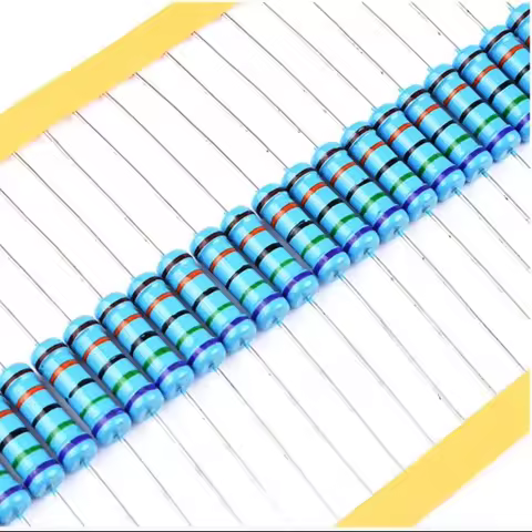 20PCS 1W Metal Film Resistor 1% Five-color Ring Power Resistor 0.1~1M 2 4.7 10R 47 100 220 360 470 1