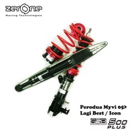 Perodua Myvi 05> / Lagi best / Icon - Zerone SSR500 plus hilo bodyshift adjustable absorber coilover