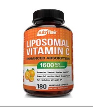 美國NutriFlair Liposomal Vitamin C 特級脂質體維他命C1600毫克,180粒膠囊