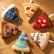 QIRVEN 6pcs Pizza Mouse Keychain, Keychain Combination Cartoon Friendship Pizza Pendant, Mushroom Fa