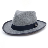Elegant Wide Brim Fedora Hat Panama Hat with Ribbon Gentleman Hats for Men Women