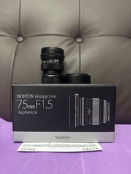 完美無瑕 全套有盒 香港行貨 Voigtlander Nokton Asph Aspherical 75 75mm F1.5 Leica M VM Mount