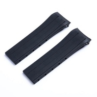 ☎ 2022 New 22mm Soft Rubber Silicone Watch Band Ocean Star Calibre 80  Folding Slider Buckle Watchba