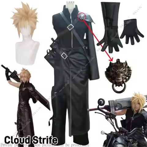 Cloud Strife Cosplay Costume Final Game Fantasy Man FF7 Carnaval Costume Halloween Christmas Men Wom
