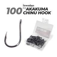 Akakuma Chinu Hook 100pcs/Box Mata Kail Pancing High Carbon Steel Fishing Tackle Bait Barbed