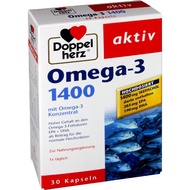 Doppelherz 雙心 OMEGA-3 高度濃縮魚油1400MG 膠囊, 30粒