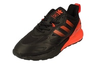 adidas Originals ZX 2K Boost Mens Running Trainers Sneakers (UK 7.5 US 8 EU 41 1/3, Black Solar red 
