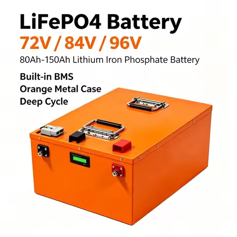 72V 84V 96V Lithium Iron Phosphate Battery 80Ah-150Ah with BMS for E-Vehicle RV Off-Grid Solar Power