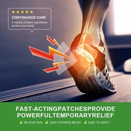 12pcs ACHILLES TENDONITIS PAIN RELIEF PATCH Plaster Tendonitis Achilles Tampalan Melegakan Kesakitan