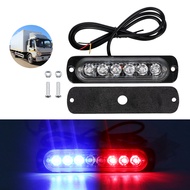 ไฟกระพริบรถพยาบาลไฟตำรวจ6LED ไฟรถยนต์ MC 12-24V ไฟกระพริบเตือนฉุกเฉินแถบไฟกระพริบรถพยาบาล
