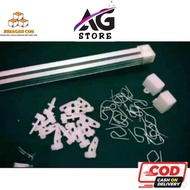 Besi gorden kotak Batang kotak jendela 50-150cm full setTiang gorden kotak alumunium 1setr