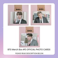BTS Merch Box #5 OFFICIAL PHOTO CARDS 3 members left