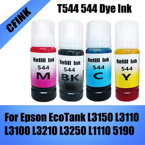 544 Ink Bottle T544 544 Dye Ink For Epson L3150 L3110 L3100 L3210 L3250 L1110 5190 L1210 L1250 L3251