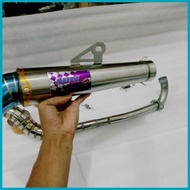 ☑ ◆ ♂ Highmount conical pipe AUN 51mm exhaust Muffler open Spec for xrm 125 wave 125 xrm 100 110 11