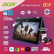 (Warranty 18 Month) ACER TOUCH SCREEN X360 FLIP LAPTOP | STUDENT | 32GB SSD | 4GB RAM | Intel Celero