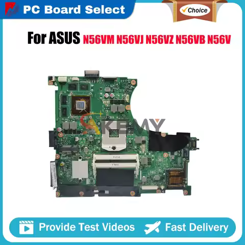 N56VM Laptop Motherboard For ASUS N56V N56VZ N56VV N56VM N56VJ N56VB Notebook Mainboard in stock 100