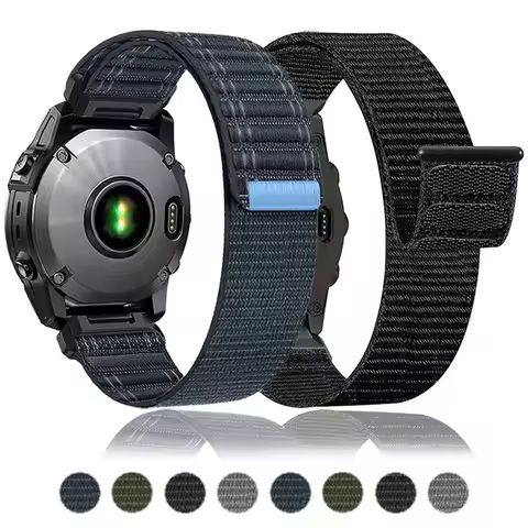 QuickFit 22mm 26mm Woven Nylon Loop Band For Garmin Tactix 7 8 Enduro 3/Epix Pro Gen 2 Mk3i Fenix 8 