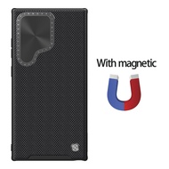 Nillkin เคส Samsung Galaxy S24 Ultra Textured Prop Magnetic Case กล้องฝาครอบป้องกันเคสสำหรับ