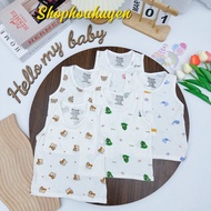 Combo 5 Áo Ba Lỗ  Bé Trai  Bé Gái Thun Lạnh Họa Tiết Nền Màu Vải Thun Lạnh Mềm mại mát rượi 5-15kg c