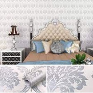 Silver Batik Wall Paper 8m to/d 9m x 45cm
