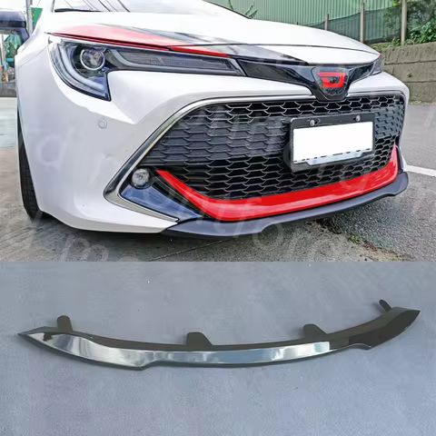FOR 2019-2022 Toyota Corolla Auris E210 5DR Hatchback Front Bumper Lip Gloss Black real carbon fiber