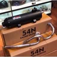 Knalpot Racing Adem Copy Cms By 54N Racing Muffler Full System Motor Honda Vario 125 150 160 new led