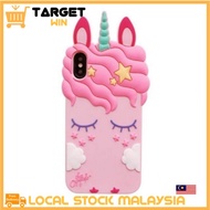 Unicorn iPhone Lembut Silicone Comel Case iPhone 6Plus 7/8 Plus iPhone X Cover