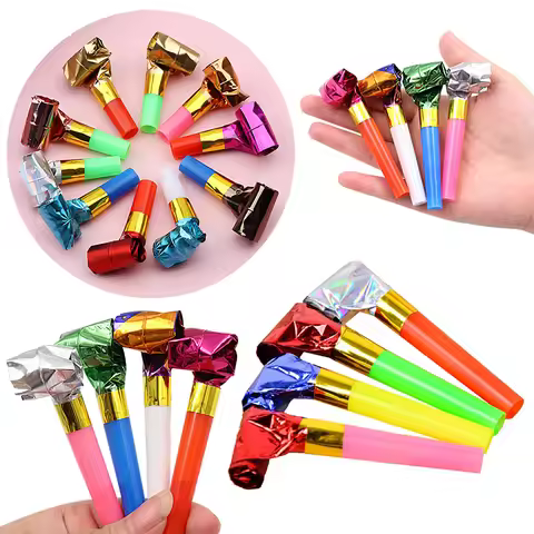 5/10/15/20PCS Plastic Blowing Dragon Whistles Mixed Color Sport Game Cheering Up Prop Festival Party