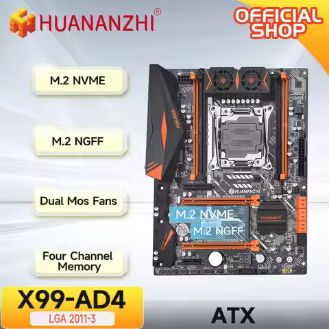 HUANANZHI X99 AD4 LGA 2011-3 XEON X99 Motherboard supports Intel E5 2640 2666 2670 2678 2696 V3 V4 D