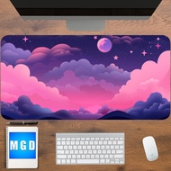 Cute Pastel Kawaii Desk Mat, Colorful Desk Mat, Pastel Mousepad, Pastel Night Sky Desk Mat, Kawai Desk Accessory, Cloud Desk Mat