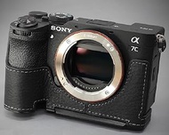 LIM'S Genuine Italy Leather Camera Half Case & Dovetail Plate for Sony A7CII A7CR A7C2 Case Cover [B