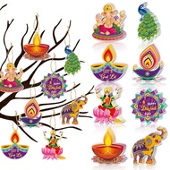 16 pcs Diwali Hanging Pendants 2023 Party Decoration Deepavali Festival Decoration Gift Christmas Eve Gift bless Xmas New year decoration