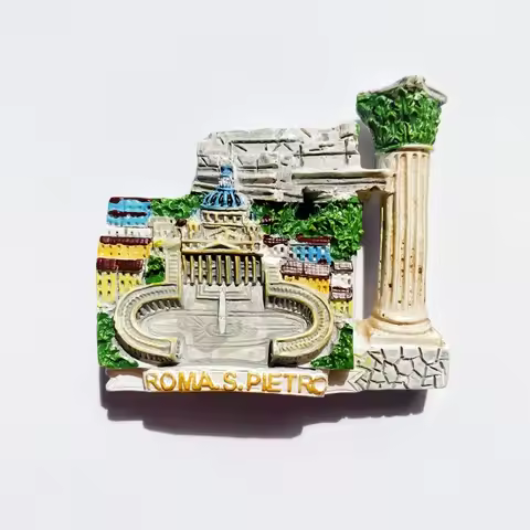 Italy, St. Peter's Square in Rome, Vatican City, handicrafts, tourist memorial, magnetic refrigerato