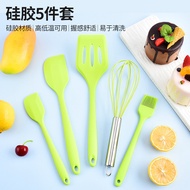 Silicone baking five-piece set: egg beater, cream scraper, oil brush, frying spatula, all-in-one sil